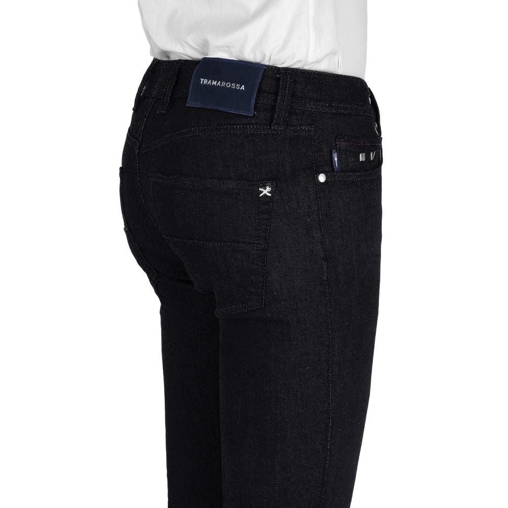 Tramarossa Black Cotton Jeans & Pant by Tramarossa