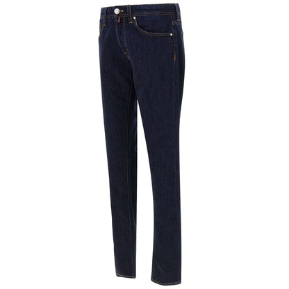 Tramarossa Blue Cotton Jeans & Pant by Tramarossa