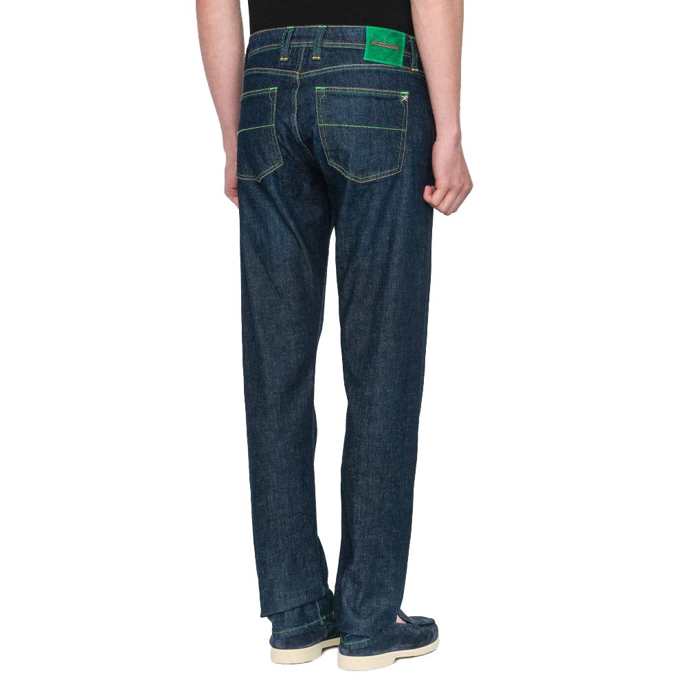 Tramarossa Blue Cotton Jeans & Pant by Tramarossa
