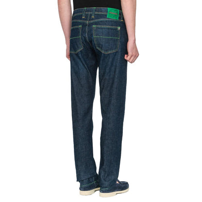 Tramarossa Blue Cotton Jeans & Pant by Tramarossa