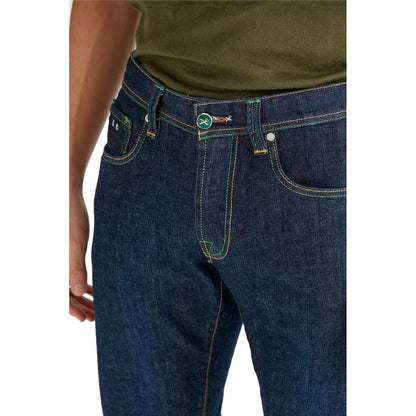 Tramarossa Blue Cotton Jeans & Pant by Tramarossa