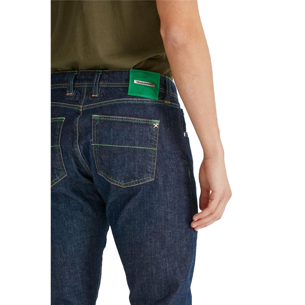 Tramarossa Blue Cotton Jeans & Pant by Tramarossa