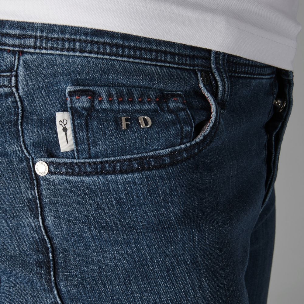 Tramarossa Blue Cotton Jeans & Pant by Tramarossa