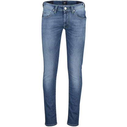 Tramarossa Blue Cotton Jeans & Pant by Tramarossa