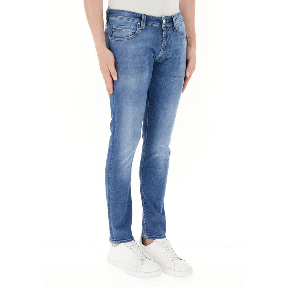 Tramarossa Blue Cotton Jeans & Pant by Tramarossa