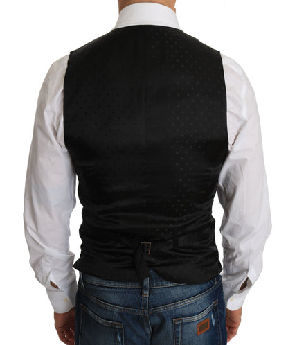Cardigan habillé en laine mélangée noire élégante Dolce &amp; Gabbana