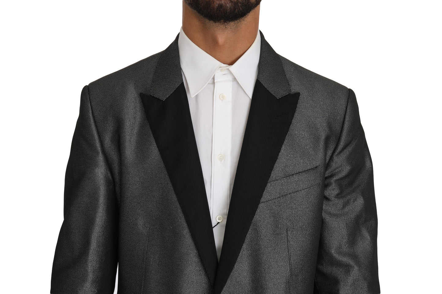 Costume Martini élégant à motifs gris Dolce &amp; Gabbana