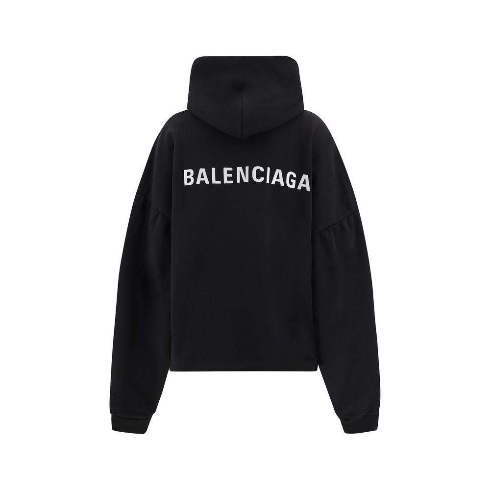 Sweat à capuche avec logos Balenciaga