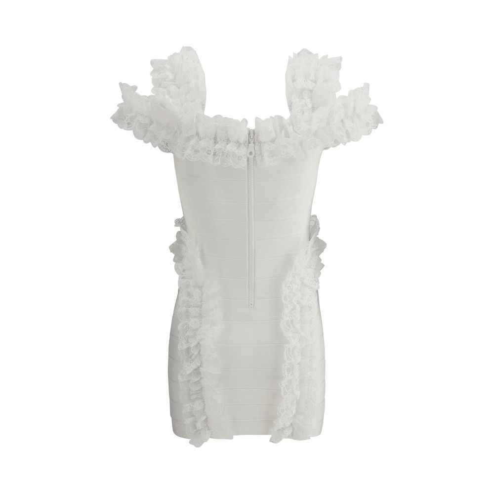 Self-Portrait Knit Ruffle mini Dress