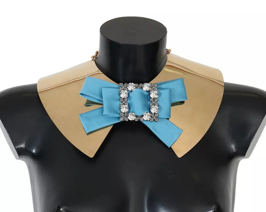 Collier Dolce &amp; Gabbana avec nœud doré et cristaux