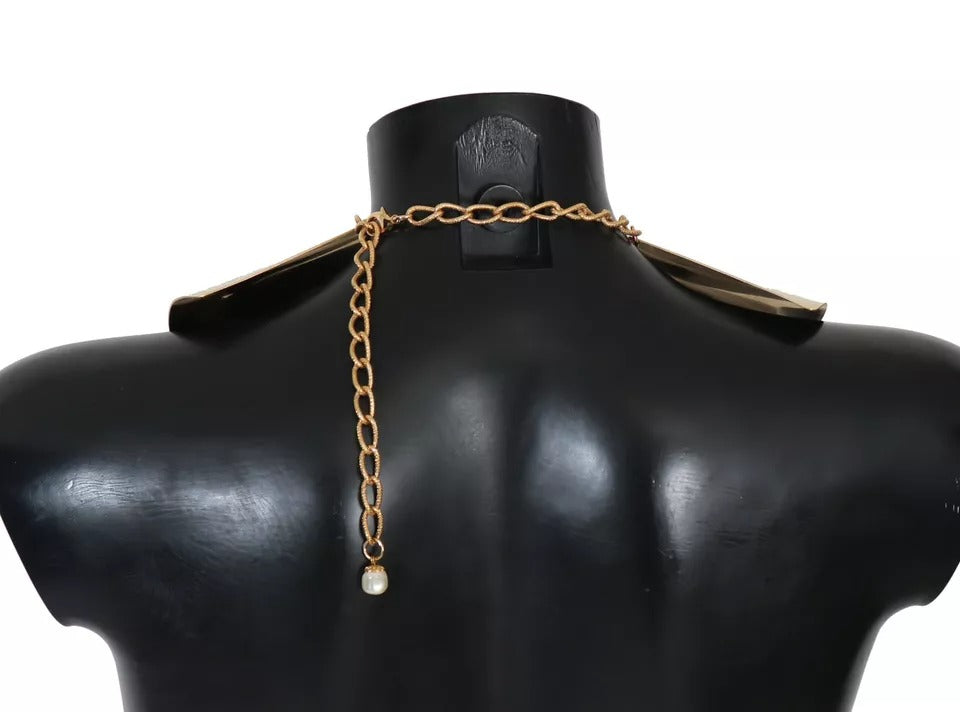 Collier Dolce &amp; Gabbana avec nœud doré et cristaux