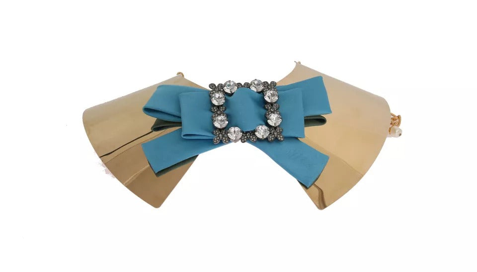 Collier Dolce &amp; Gabbana avec nœud doré et cristaux