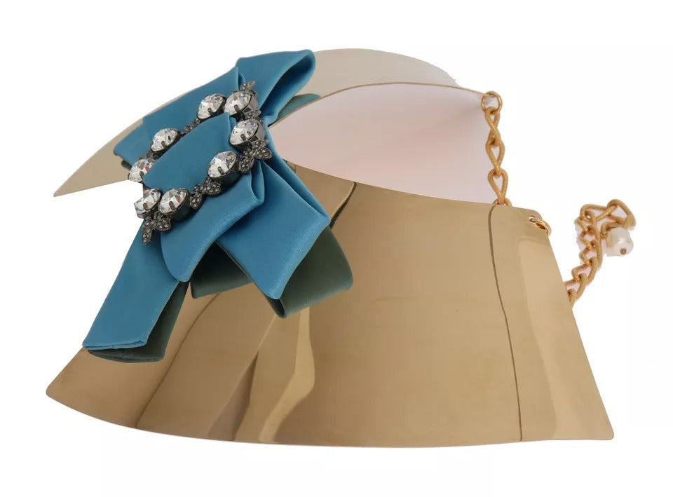 Collier Dolce &amp; Gabbana avec nœud doré et cristaux