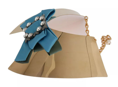 Collier Dolce &amp; Gabbana avec nœud doré et cristaux