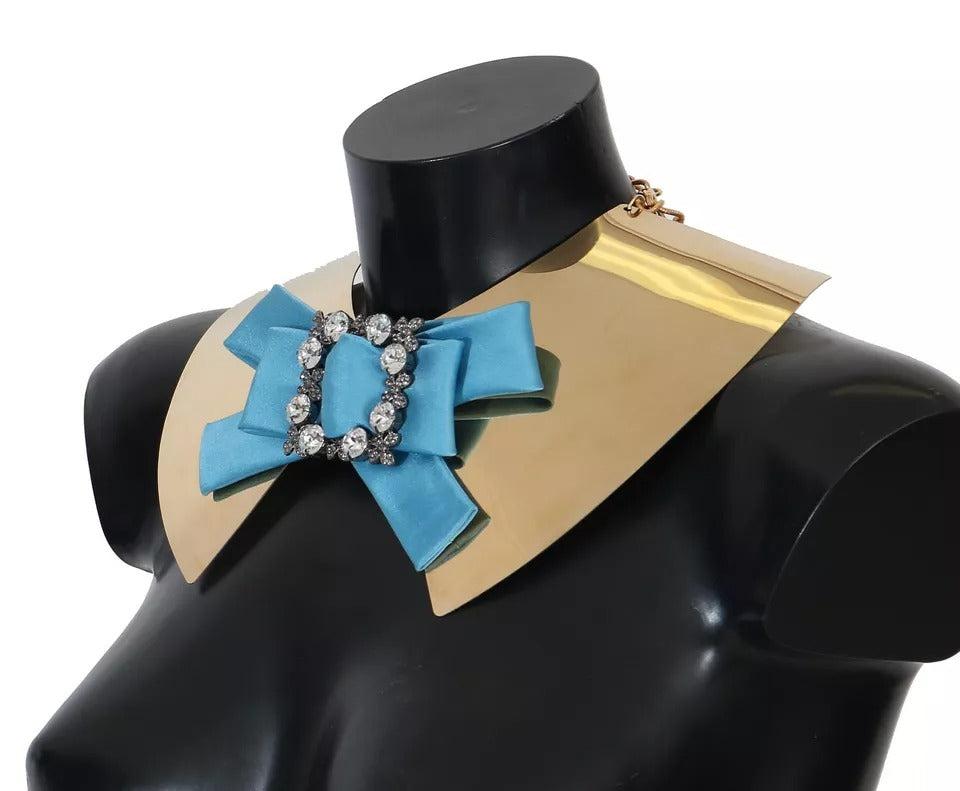 Collier Dolce &amp; Gabbana avec nœud doré et cristaux