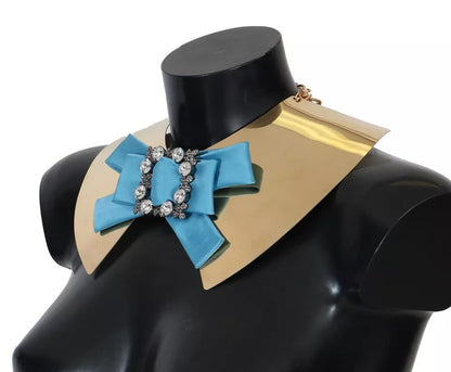 Collier Dolce &amp; Gabbana avec nœud doré et cristaux
