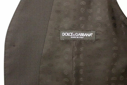 Dolce &amp; Gabbana Gilet en laine et soie noire