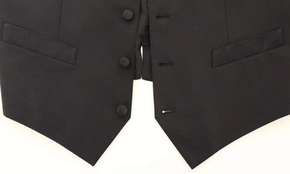 Dolce &amp; Gabbana Gilet en laine et soie noire