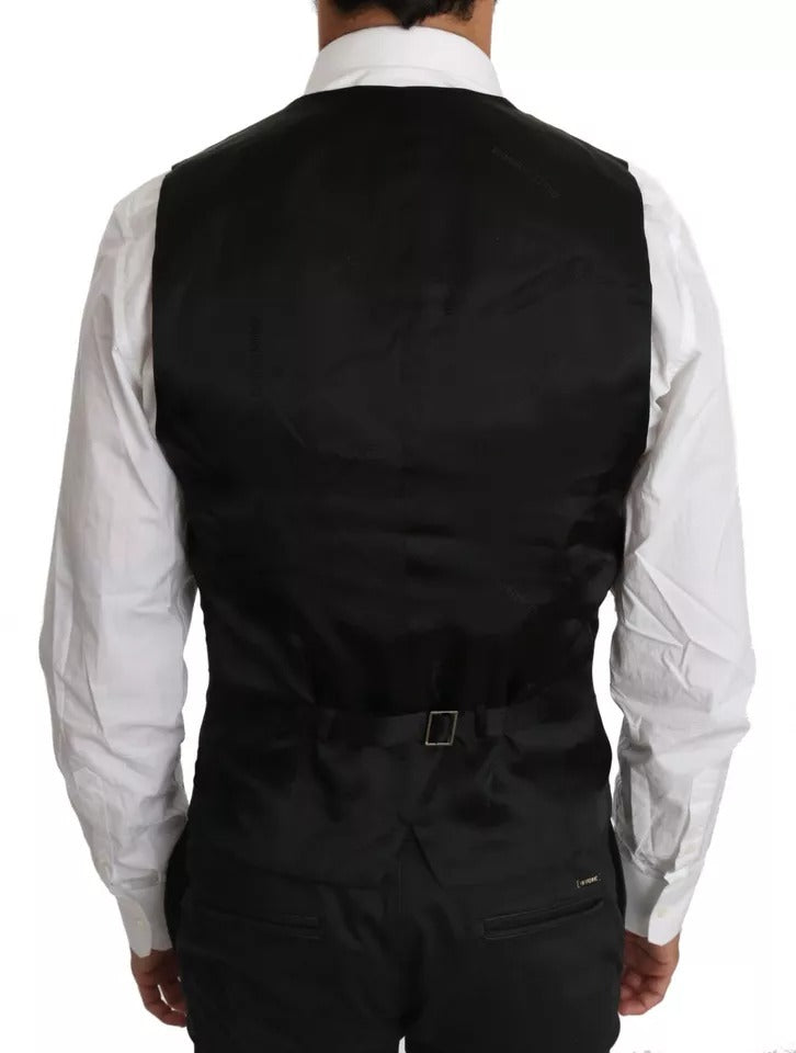 Gilet en laine noire avec logo Dolce &amp; Gabbana
