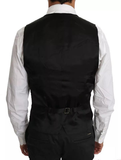 Gilet en laine noire avec logo Dolce &amp; Gabbana