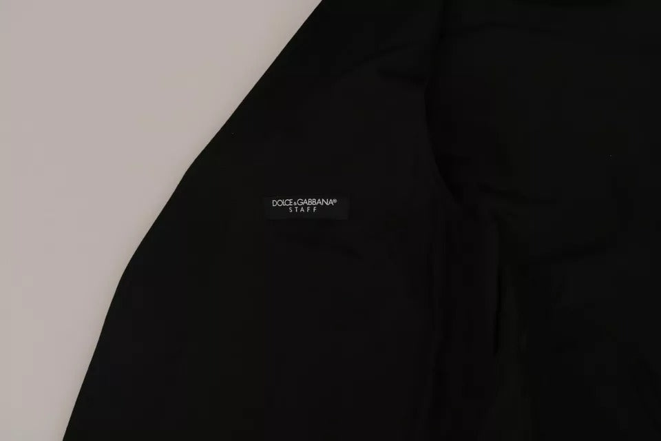 Gilet en laine noire avec logo Dolce &amp; Gabbana