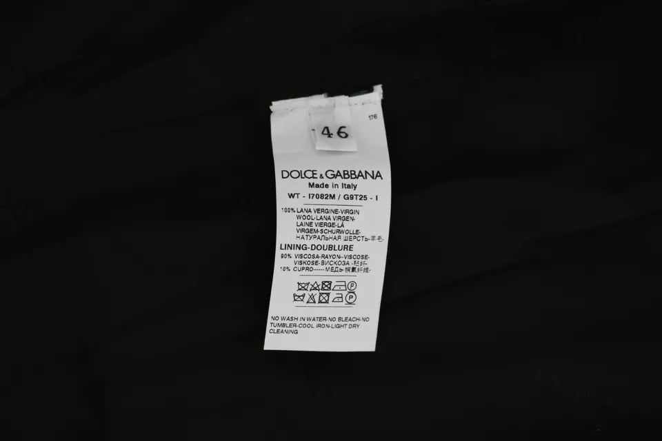 Gilet en laine noire avec logo Dolce &amp; Gabbana