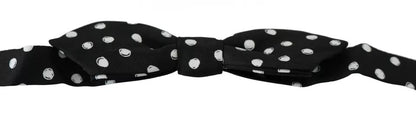 Nœud papillon ajustable à pois noirs Dolce &amp; Gabbana