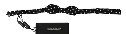Nœud papillon ajustable à pois noirs Dolce &amp; Gabbana