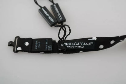 Nœud papillon ajustable à pois noirs Dolce &amp; Gabbana