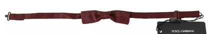Dolce &amp; Gabbana Nœud papillon réglable en faille de soie florale bordeaux