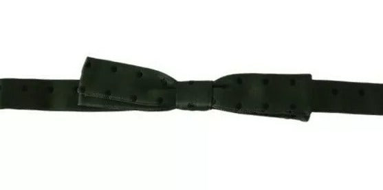 Cravate et nœud papillon en soie verte à pois pour homme Dolce &amp; Gabbana