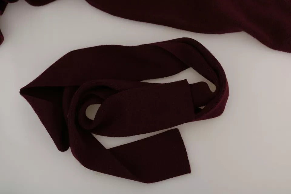 Dolce & Gabbana Bordeaux Cashmere Crown Cardigan Sweater by Dolce & Gabbana