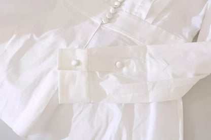 Dolce & Gabbana Black White Decorative Buttons Tops Shirt Blouse by Dolce & Gabbana