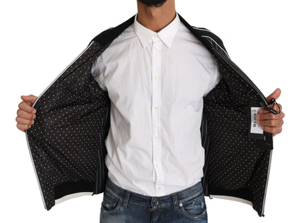 Dolce &amp; Gabbana Élégant blouson aviateur noir à paillettes
