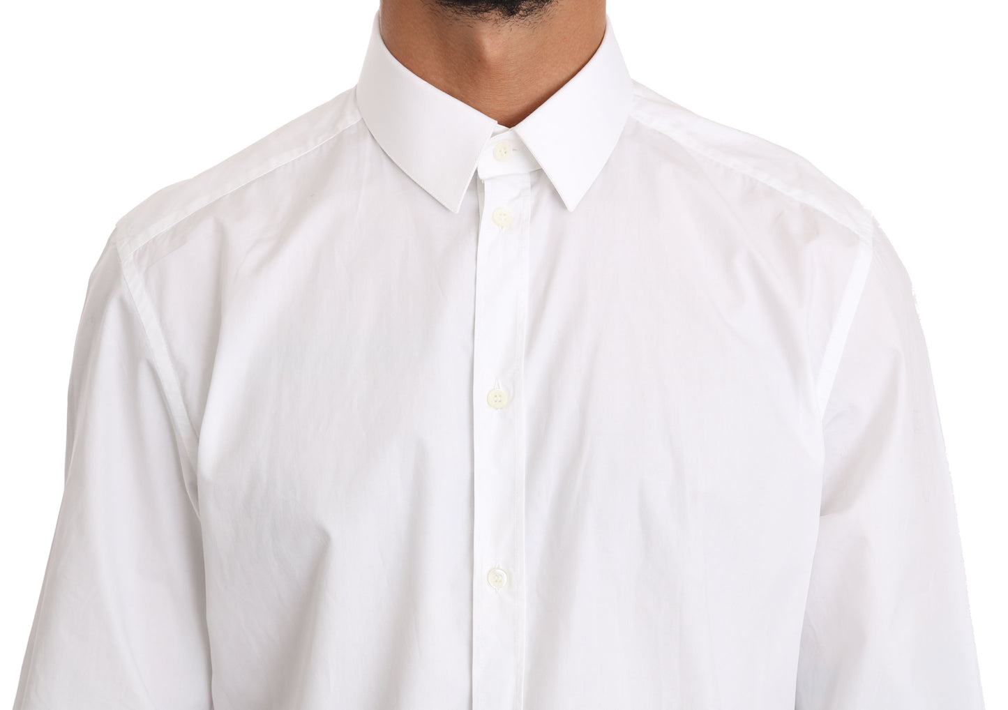 Dolce & Gabbana White Cotton GOLD Dress Shirt by Dolce & Gabbana