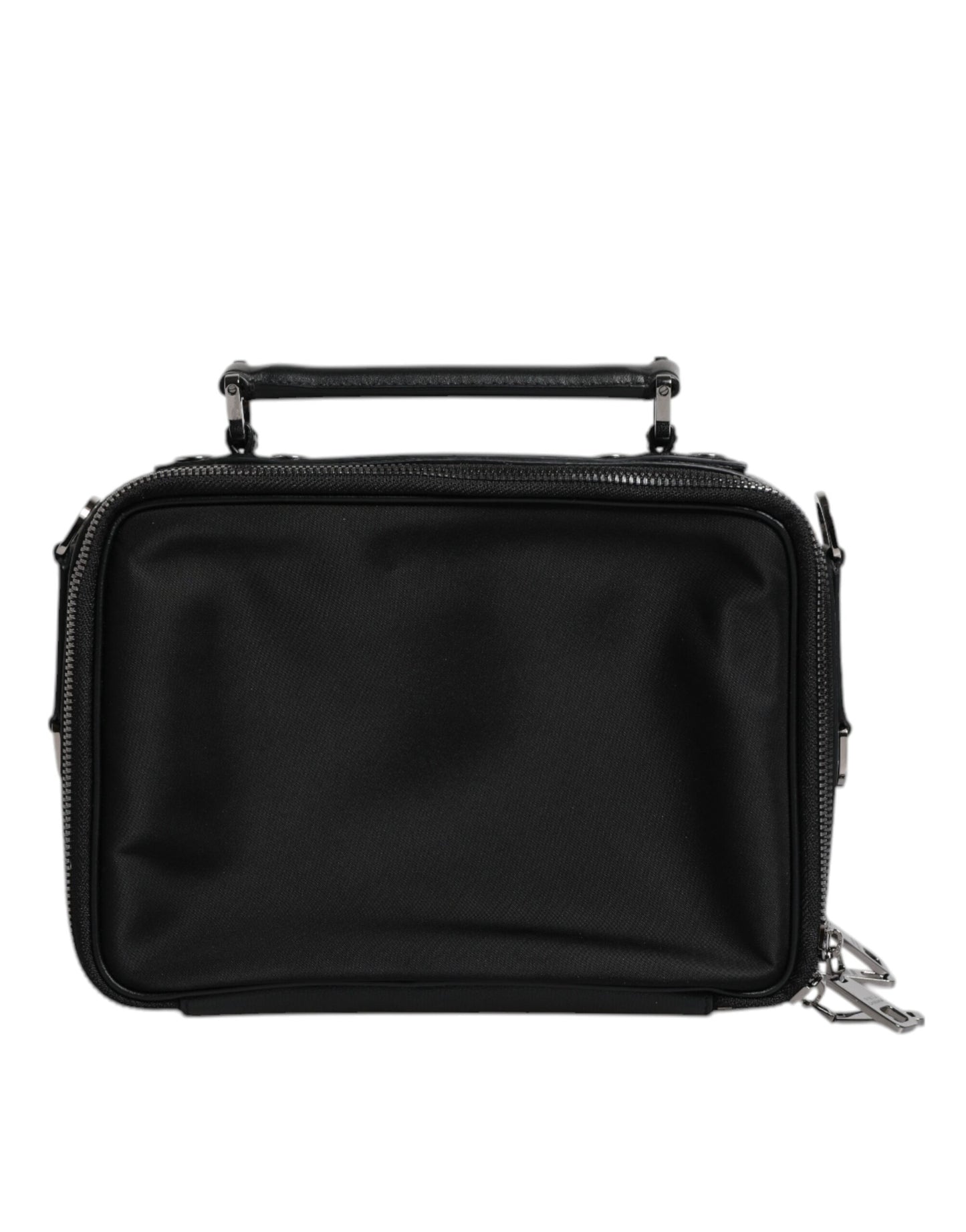 Sac bandoulière Dolce &amp; Gabbana en nylon noir avec logo et poignée supérieure