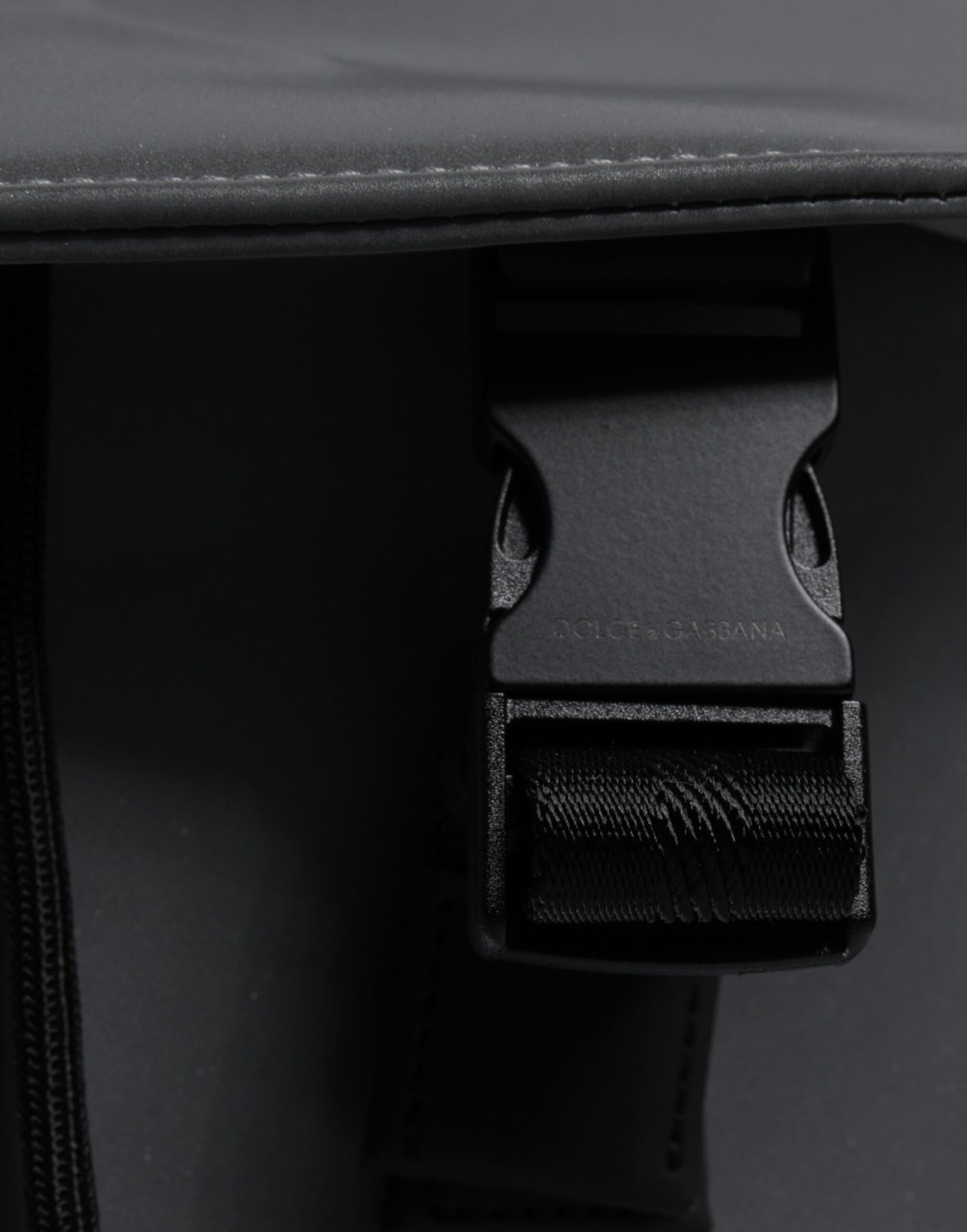 Dolce &amp; Gabbana Gray Polyester Logo Print Travel Back Pack Bag