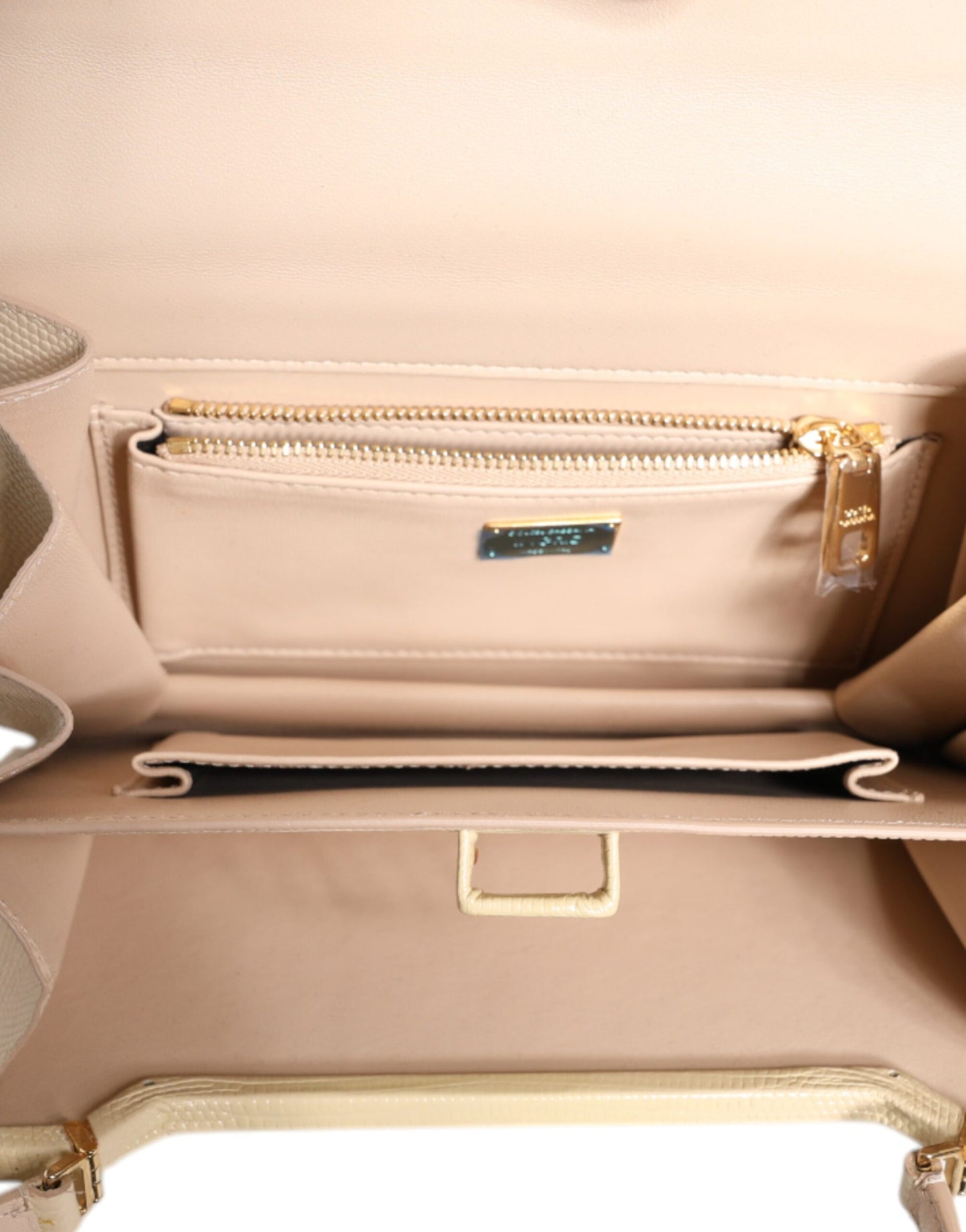 Sac à bandoulière Ingrid en cuir beige Dolce &amp; Gabbana