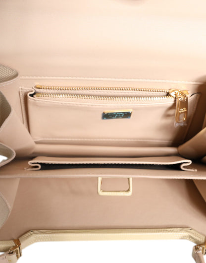 Sac à bandoulière Ingrid en cuir beige Dolce &amp; Gabbana