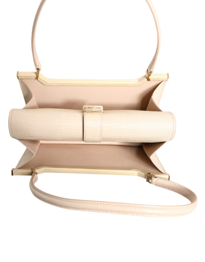 Sac à bandoulière Ingrid en cuir beige Dolce &amp; Gabbana