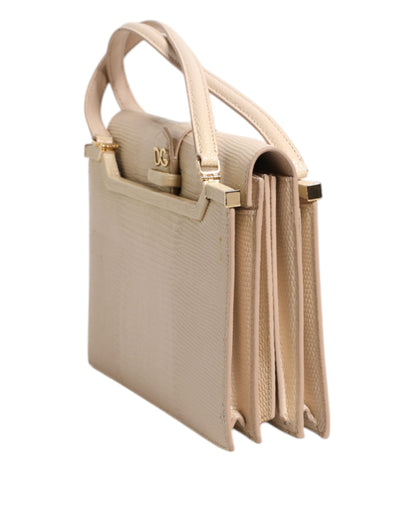 Dolce &amp; Gabbana Beige Leather Ingrid Top Handle Shoulder Bag