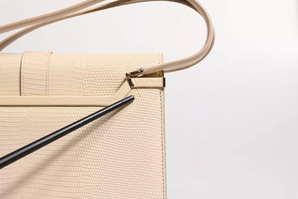 Dolce &amp; Gabbana Beige Leather Ingrid Top Handle Shoulder Bag