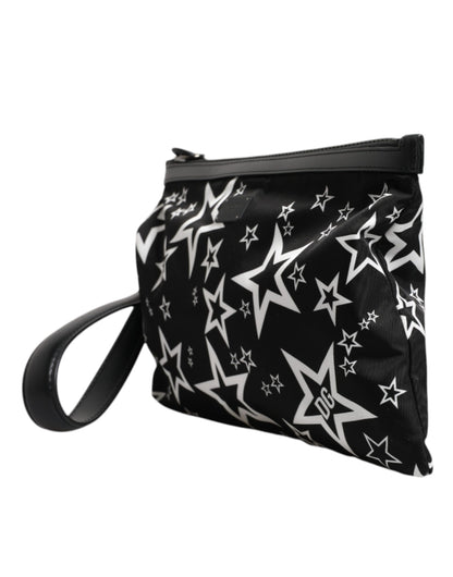 Pochette Dolce &amp; Gabbana à motif étoiles noires et blanches