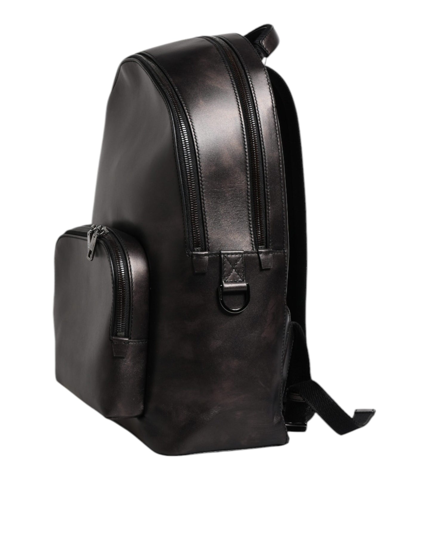 Dolce &amp; Gabbana Bronze Leather School Travel Backpack Bag