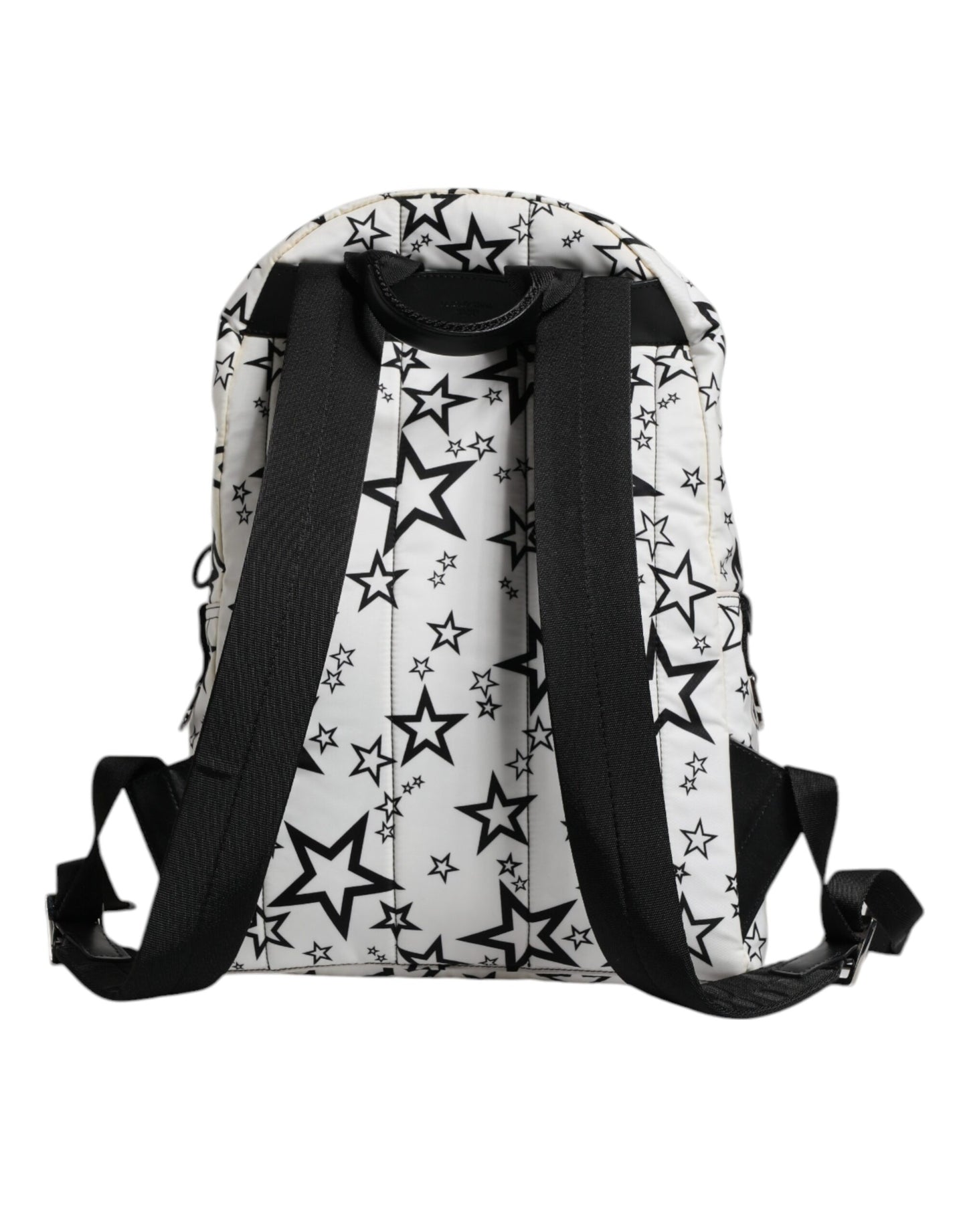 Dolce &amp; Gabbana White DG Stars Print Nylon School Backpack Bag