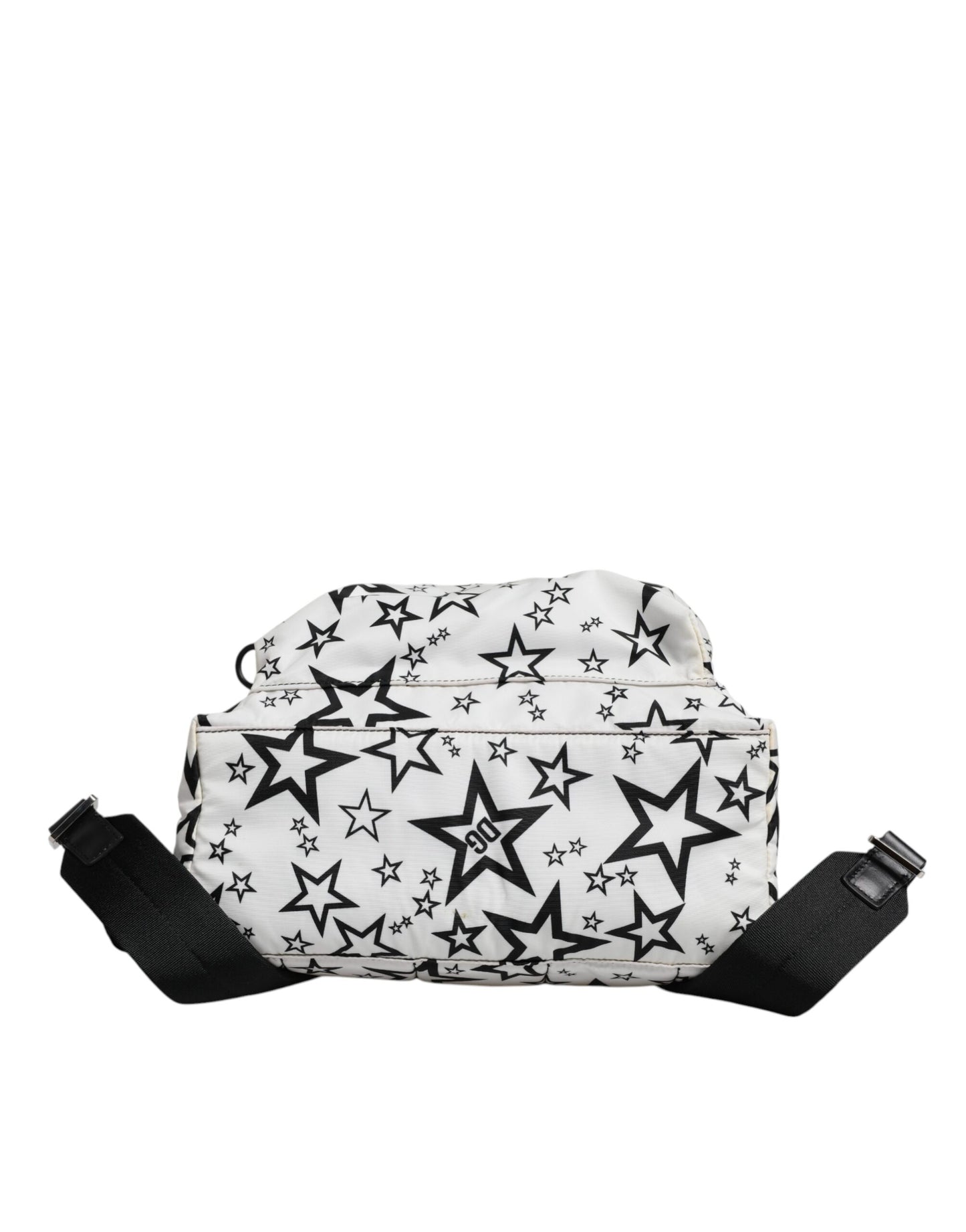 Dolce &amp; Gabbana White DG Stars Print Nylon School Backpack Bag