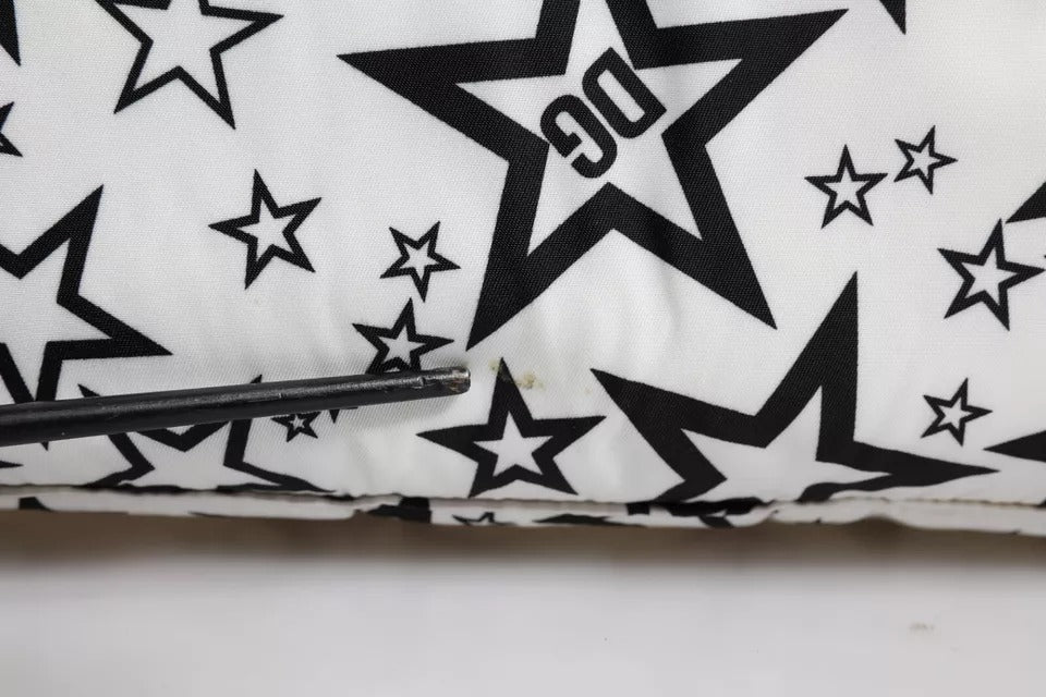 Dolce &amp; Gabbana White DG Stars Print Nylon School Backpack Bag