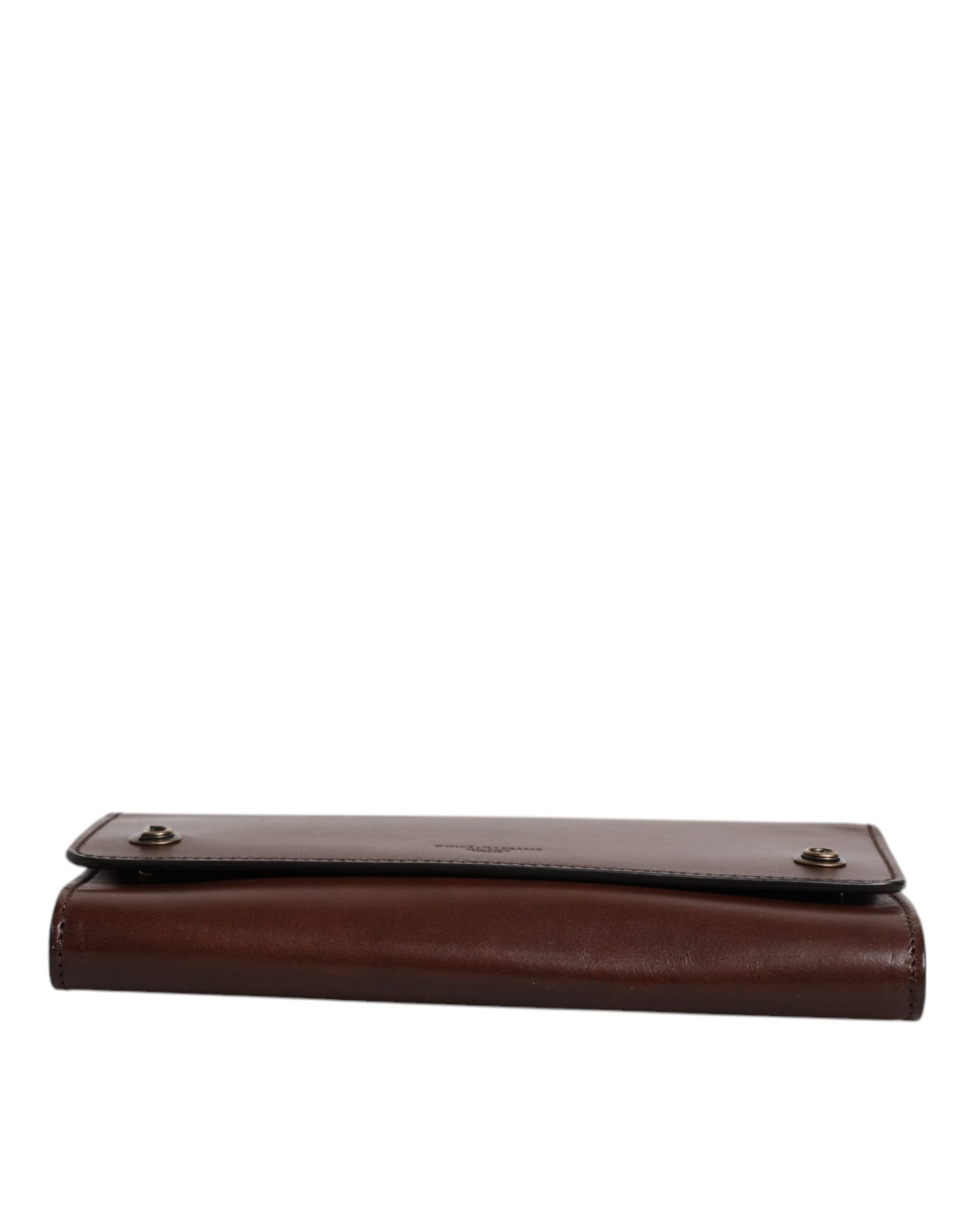 Dolce & Gabbana Brown Leather Logo Embossed Crossbody Bag - from Dolce & Gabbana