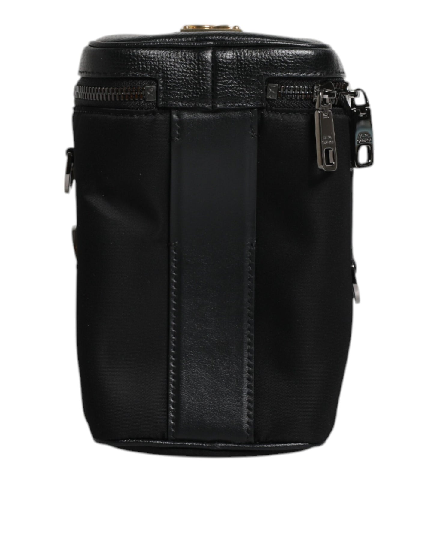 Sac bandoulière en cuir noir avec logo Dolce &amp; Gabbana