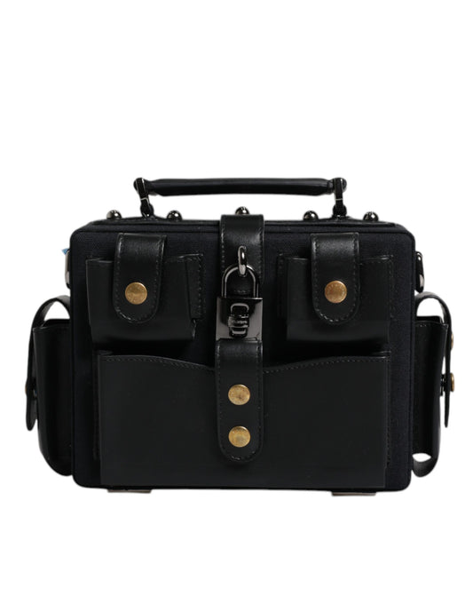 Sac à bandoulière en cuir noir Dolce &amp; Gabbana